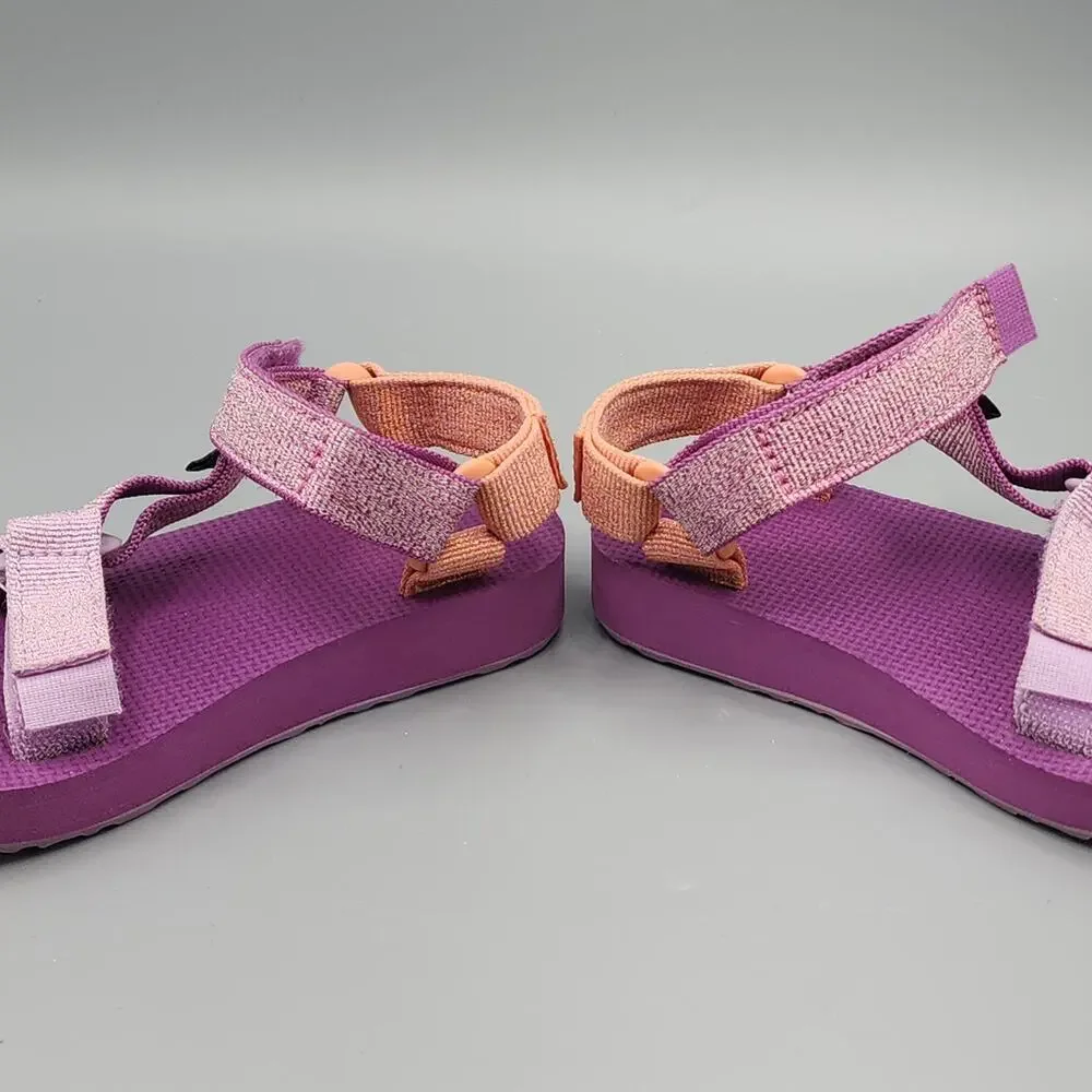 Teva Kids Original Universal Metallic Sandals Pink Purple 1131611C Size 9 US